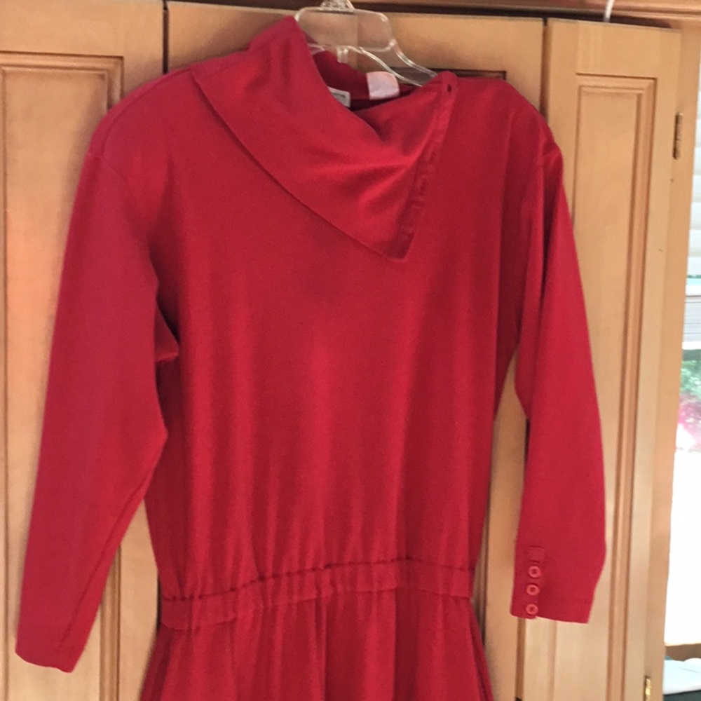 Red cotton dress